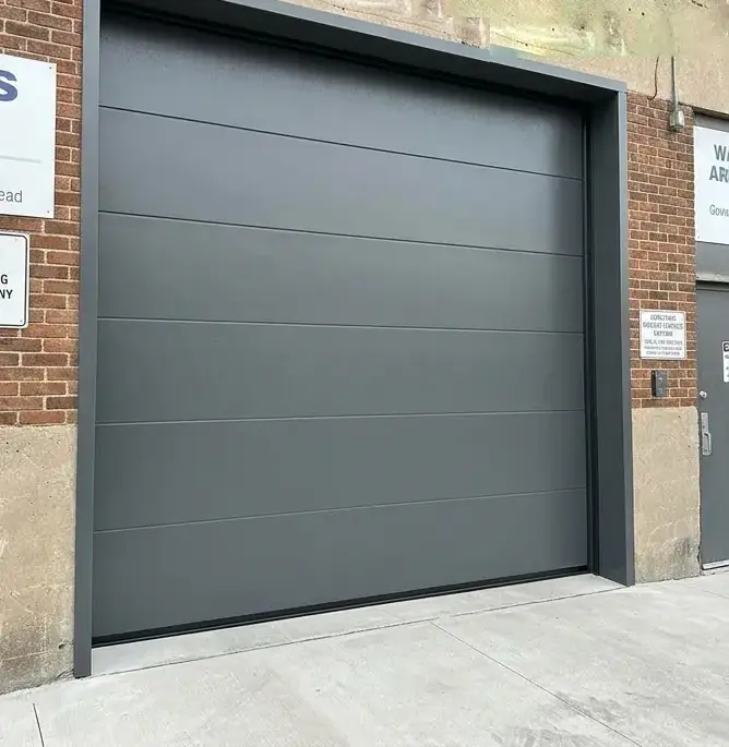Garage door technician at work
